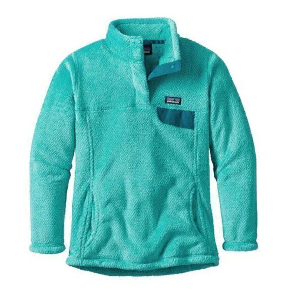 Patagonia Re-Tool Snap-T Fleece Pullover Turquoise Blue Womens XS 25442